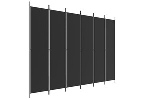 VidaXL Kamerscherm 6 Panel Zwart - 300x220cm - 34% Korting