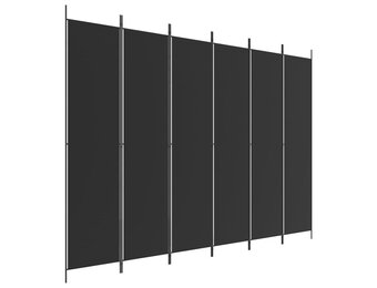 vidaXL Kamerscherm met 6 panelen 300x220 cm stof zwart