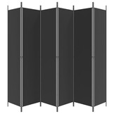 Kamerscherm met 6 Panelen - 300x220 cm Stof Zwart - 41% Korting