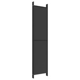 vidaXL Kamerscherm met 6 panelen 300x220 cm stof zwart