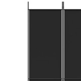 vidaXL Kamerscherm met 6 panelen 300x220 cm stof zwart