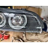 Koplampen dual halo rims BMW E39 09 95-06 03 ANGEL EYES H7/H7 ZWART
