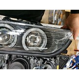 Koplampen dual halo rims BMW E39 09 95-06 03 ANGEL EYES H7/H7 ZWART