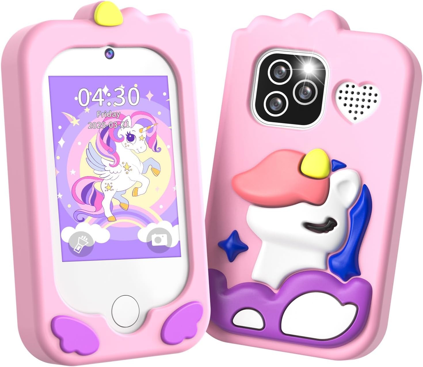 CHAKEYAKE Kindercamera in smartphone, touchscreen, selfie- en videofunctie, 32 GB kaart, MP3-speler, effecten en nog veel meer, cadeaus voor meisjes en jongens, 3, 4, 5, 6, 7, 8, 9, 10, 11, 12 jaar