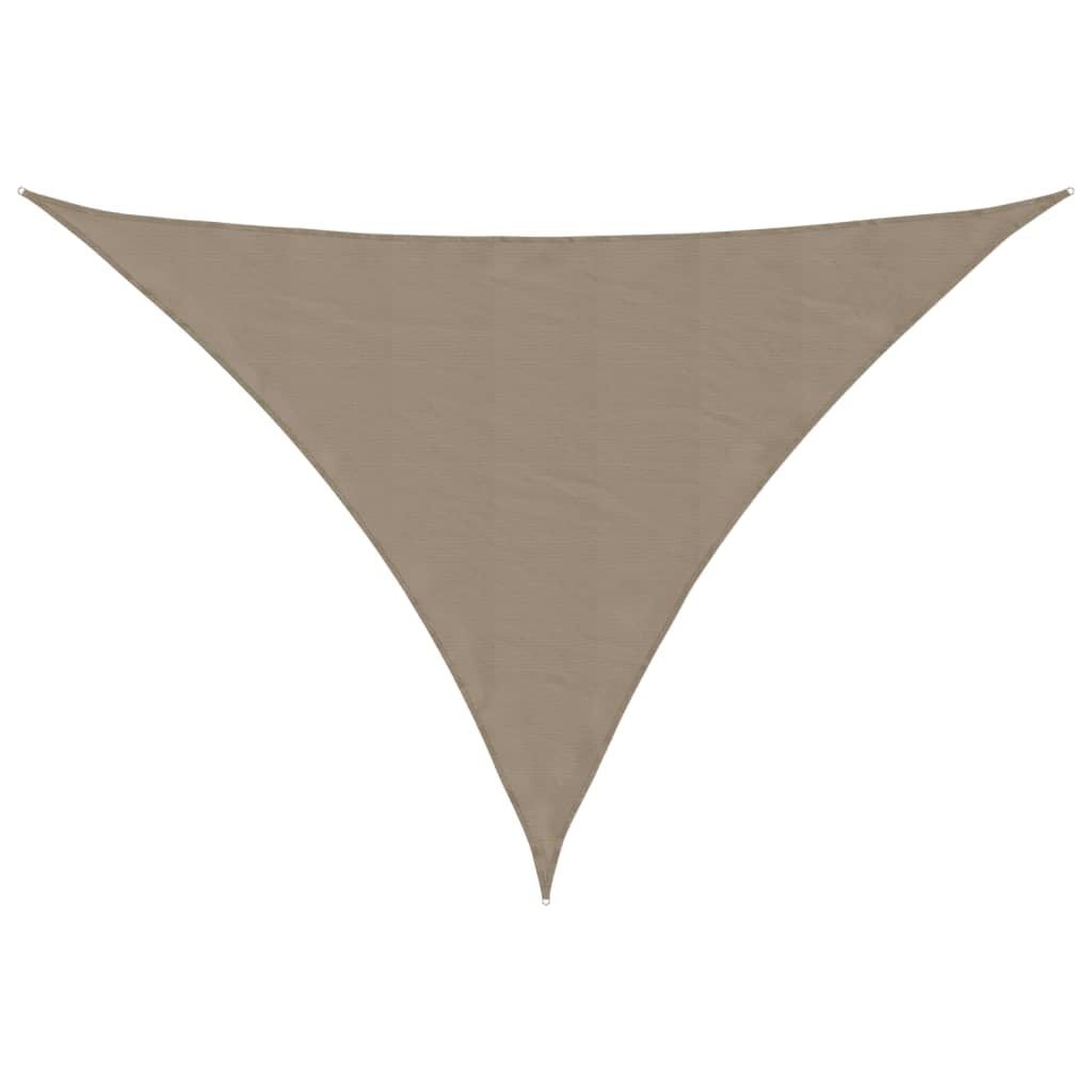 vidaXL Zonnescherm driehoekig 5x7x7 m oxford stof taupe