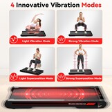 Sperax 4-in-1 walking vibratiepad, loopband voor thuis, trillingen, 0,3-6 km/u, voor thuis en op kantoor, loopband voor thuis met app, 400 W, geen montage nodig