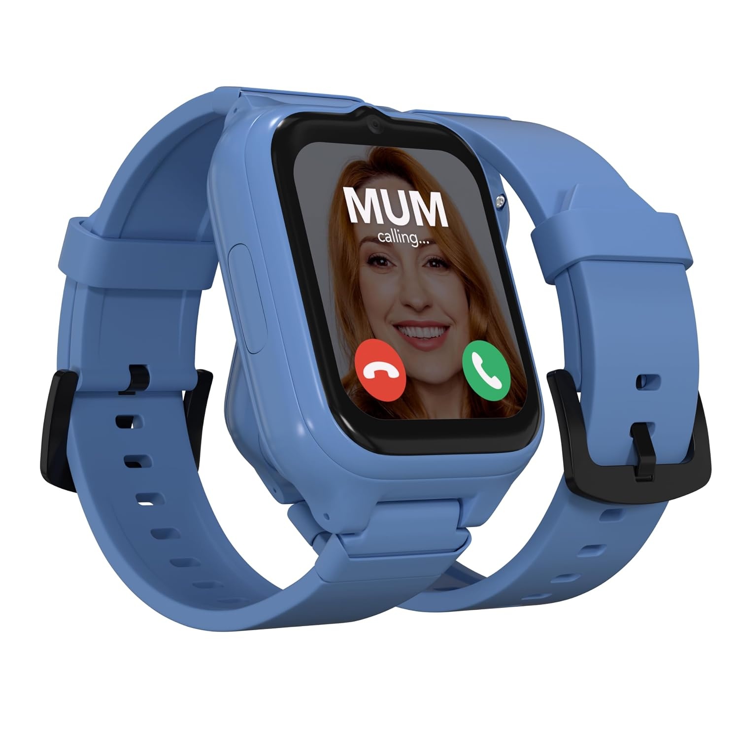Moochies Connect All-In-One 4G Smartwatch-telefoon voor kinderen, touchscreen, video-/spraakoproepen, berichten, GPS, camera, ouderlijk toezicht, SOS-waarschuwingen, veilige zones, abonnement vereist
