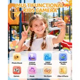 CalineGam Kids Camera Instant Print, 1080P HD Instant Print Camera voor kinderen met 32 GB-kaart en 3 rollen papier, kerst- en verjaardagscadeaus voor meisjes en jongens van 3-12 jaar