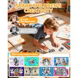 CalineGam Kids Camera Instant Print, 1080P HD Instant Print Camera voor kinderen met 32 GB-kaart en 3 rollen papier, kerst- en verjaardagscadeaus voor meisjes en jongens van 3-12 jaar