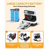 CalineGam Kids Camera Instant Print, 1080P HD Instant Print Camera voor kinderen met 32 GB-kaart en 3 rollen papier, kerst- en verjaardagscadeaus voor meisjes en jongens van 3-12 jaar
