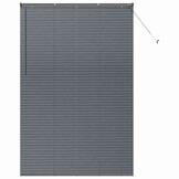 vidaXL Raamblind met gordijnen Donkergrijs Aluminium