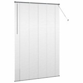 vidaXL Raamblind met gordijnen Donkergrijs Aluminium