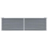 vidaXL Plantenbak verhoogd 160x40x45 cm gegalvaniseerd staal grijs