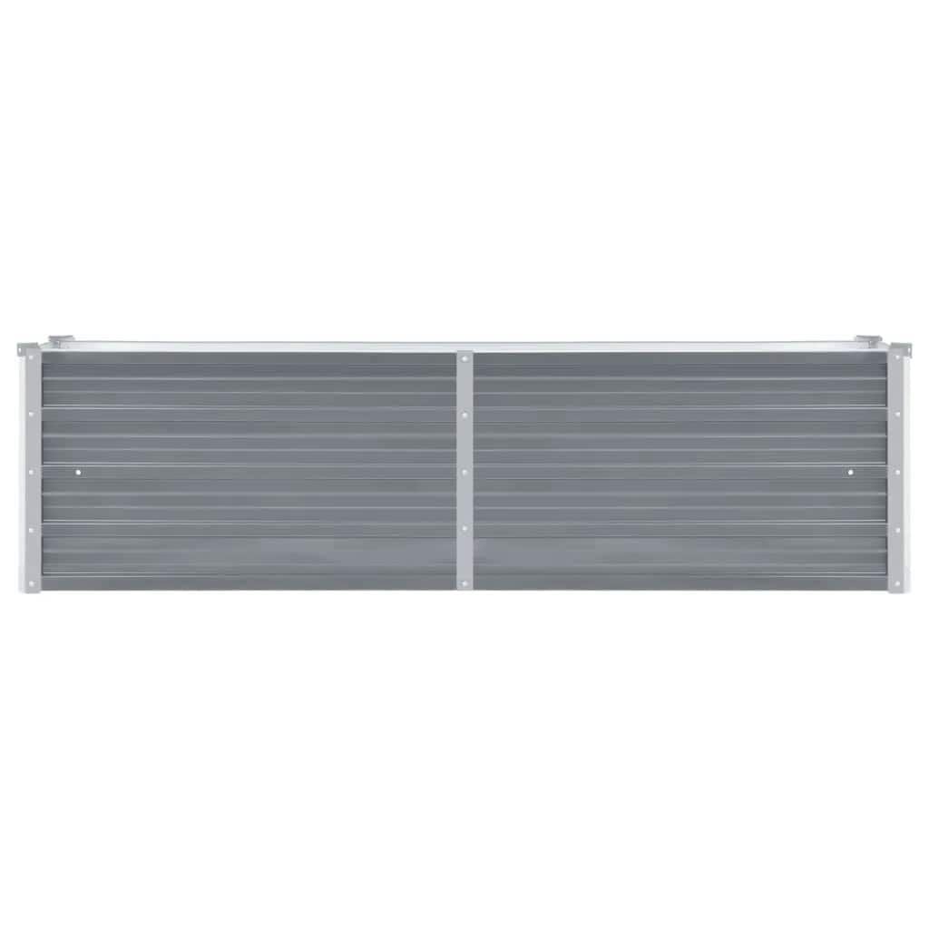 vidaXL Plantenbak verhoogd 160x40x45 cm gegalvaniseerd staal grijs