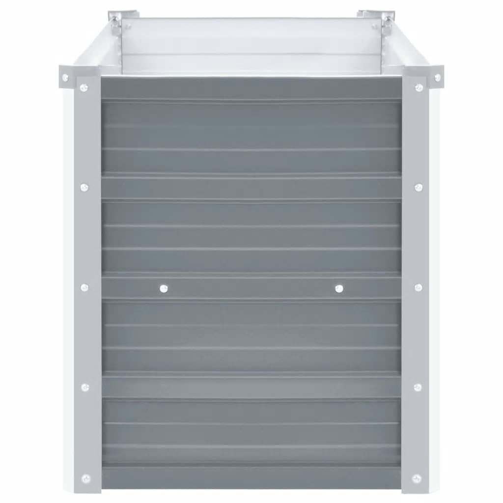 vidaXL Plantenbak verhoogd 160x40x45 cm gegalvaniseerd staal grijs