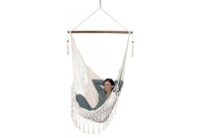 Braziliaanse Hangmat Stoel Wit - Max 120kg - 39% Korting