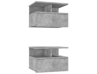 vidaXL Nachtkastjes 2 st 40x31x27 cm bewerkt hout betongrijs
