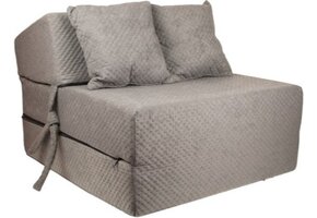 Opvouwbare Logeermatras Grijs 70x200cm - Inclusief Kussens | 34% Korting