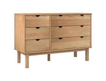 vidaXL Ladekast OTTA 111x43x73,5 cm massief grenenhout