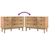vidaXL Ladekast OTTA 111x43x73,5 cm massief grenenhout