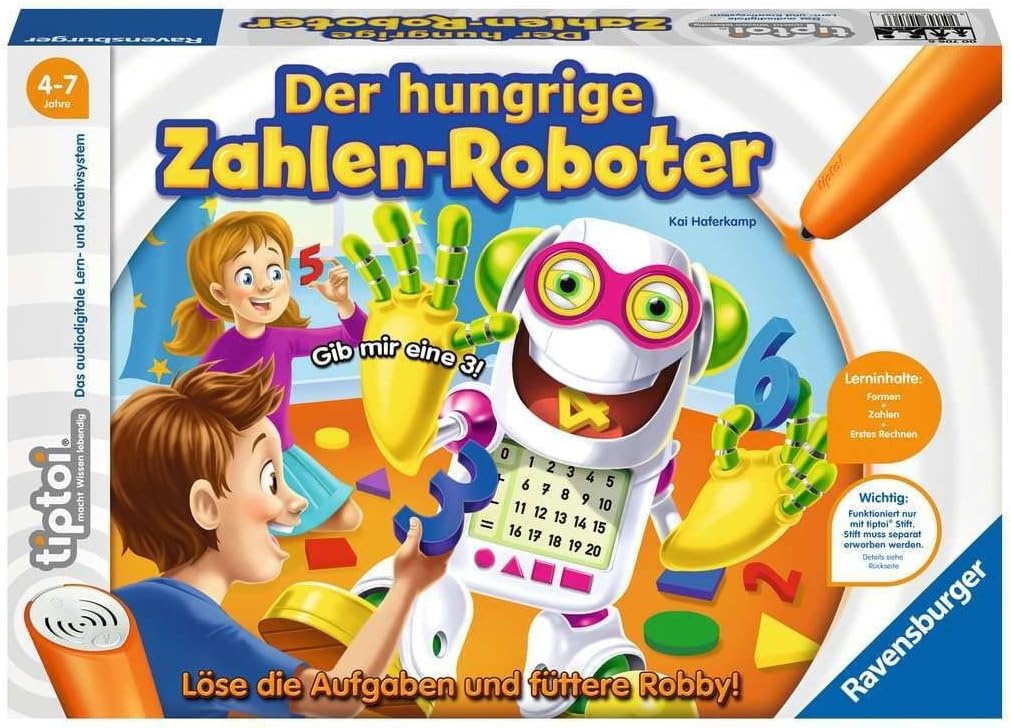 Tiptoi Leerzaam Cijfer Robot Spel (4+) - Leer Vormen & Cijfers - 38% Korting