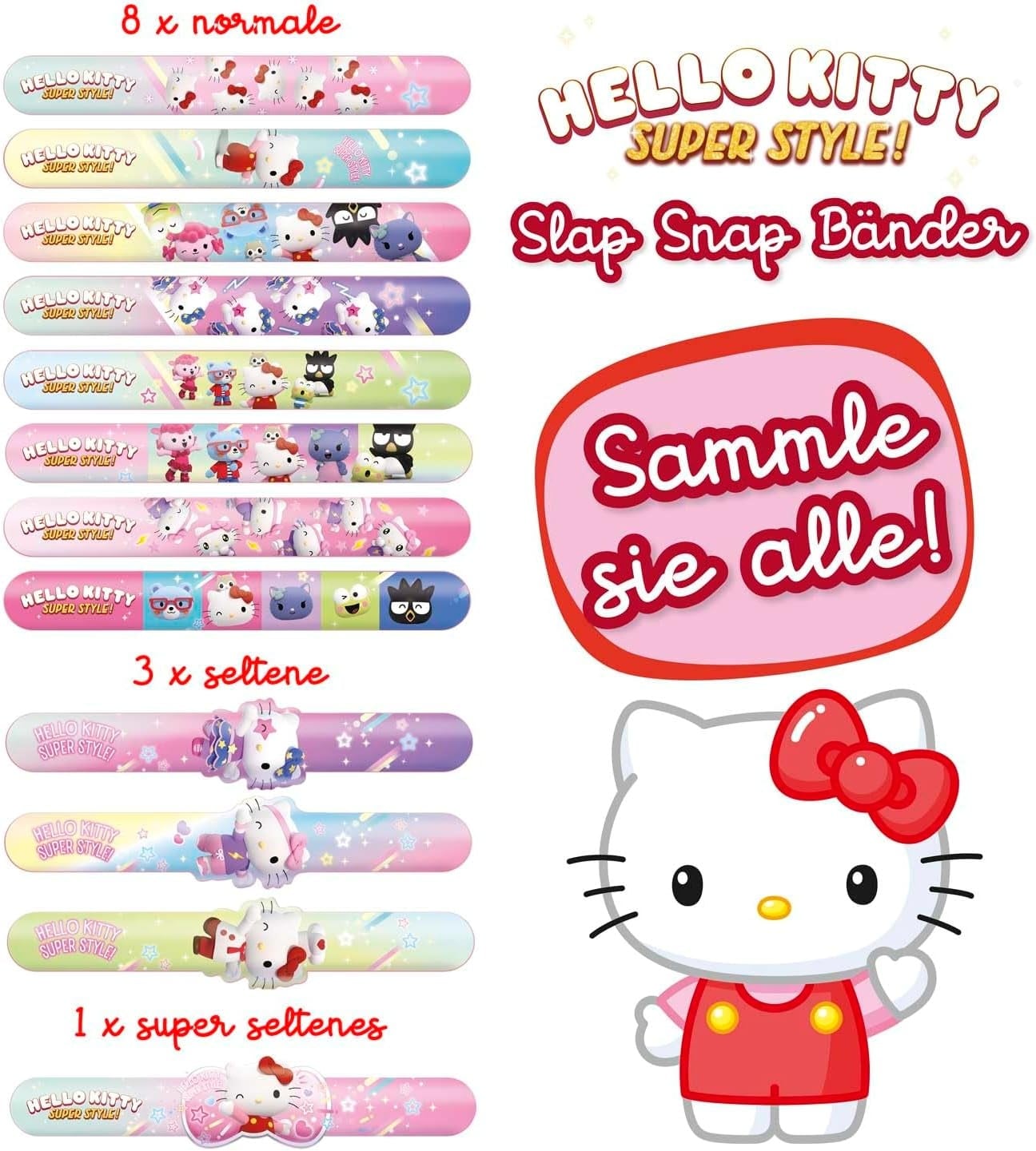 Klaparmbanden Hello Kitty - 24 Stuks - Siliconen 16cm - 35% Korting