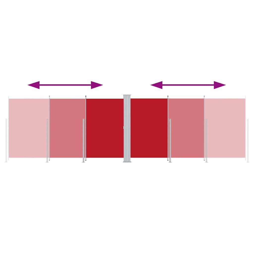 Uittrekbaar Windscherm 180x600 cm Rood - 34% Korting!