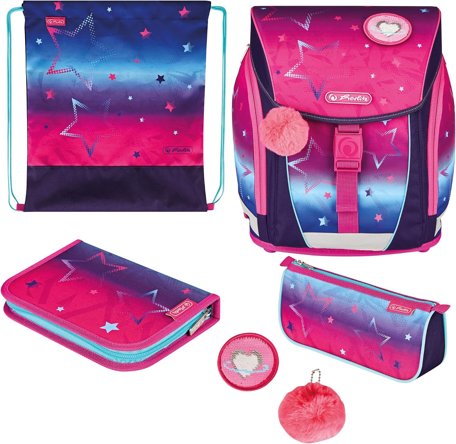 Schoolrugzak FiloLight Plus Roze Sterren Unisex Kinderen - 30% Korting