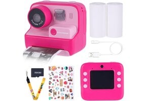 Digitale Kindercamera met Directe Print & 48MP - Zwart-wit | 29% Korting