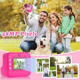 Digitale Kindercamera met Directe Print & 48MP - Zwart-wit | 29% Korting