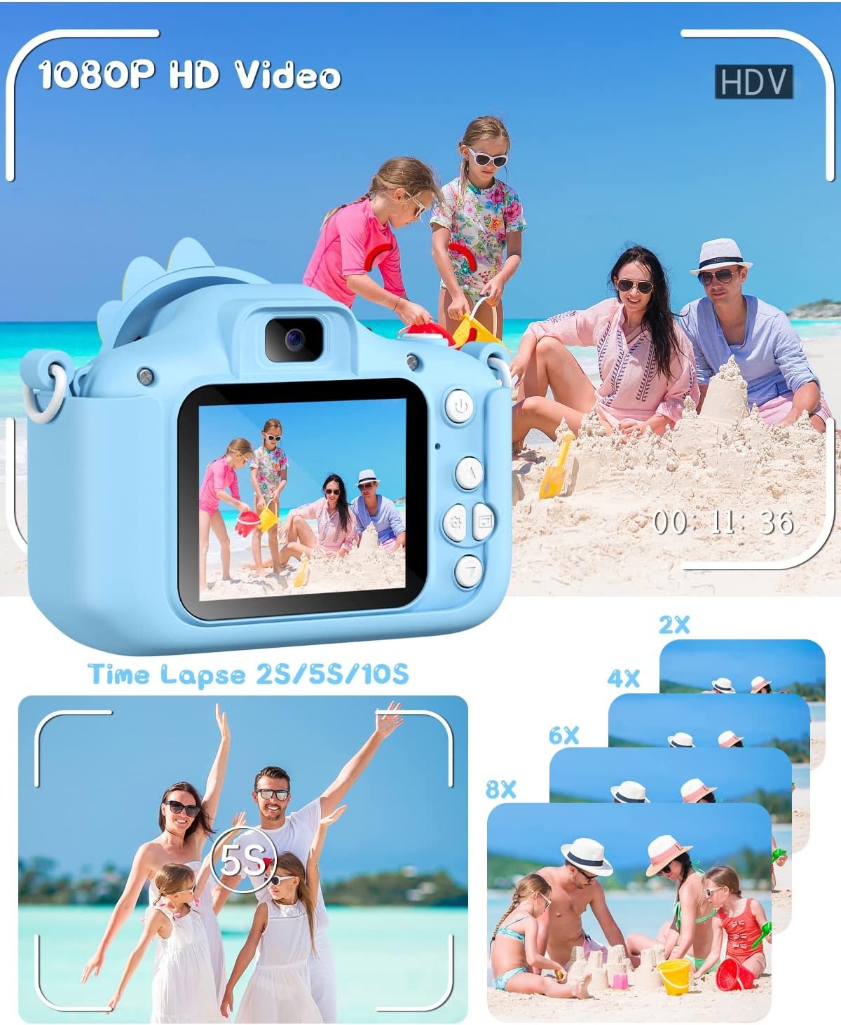 Kindercamera 1080P met 32GB SD-kaart - 33% Korting