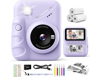 Kindercamera met Direct Print - 48MP HD & 3" Scherm (29% Korting)