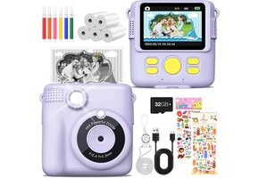 Lila Digitale Kinder Sofortbildcamera met Directe Printfunctie (3-12 jaar) - 29% Korting
