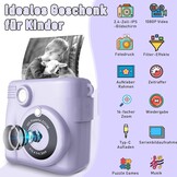 Lila Digitale Kinder Sofortbildcamera met Directe Printfunctie (3-12 jaar) - 29% Korting