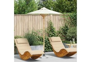 VidaXL Tuinparasol Crèmewit - Bamboe - 150x150x210 cm (34% Korting)