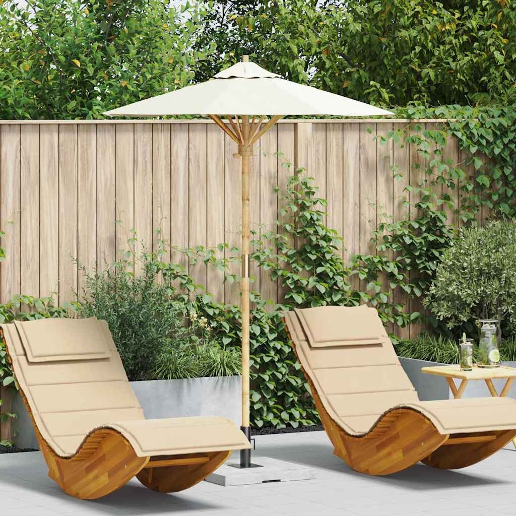 VidaXL Tuinparasol Crèmewit - Bamboe - 150x150x210 cm (34% Korting)