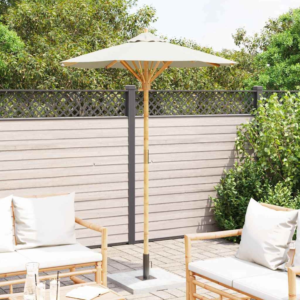 VidaXL Tuinparasol Crèmewit - Bamboe - 150x150x210 cm (34% Korting)