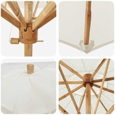 VidaXL Tuinparasol Crèmewit - Bamboe - 150x150x210 cm (34% Korting)