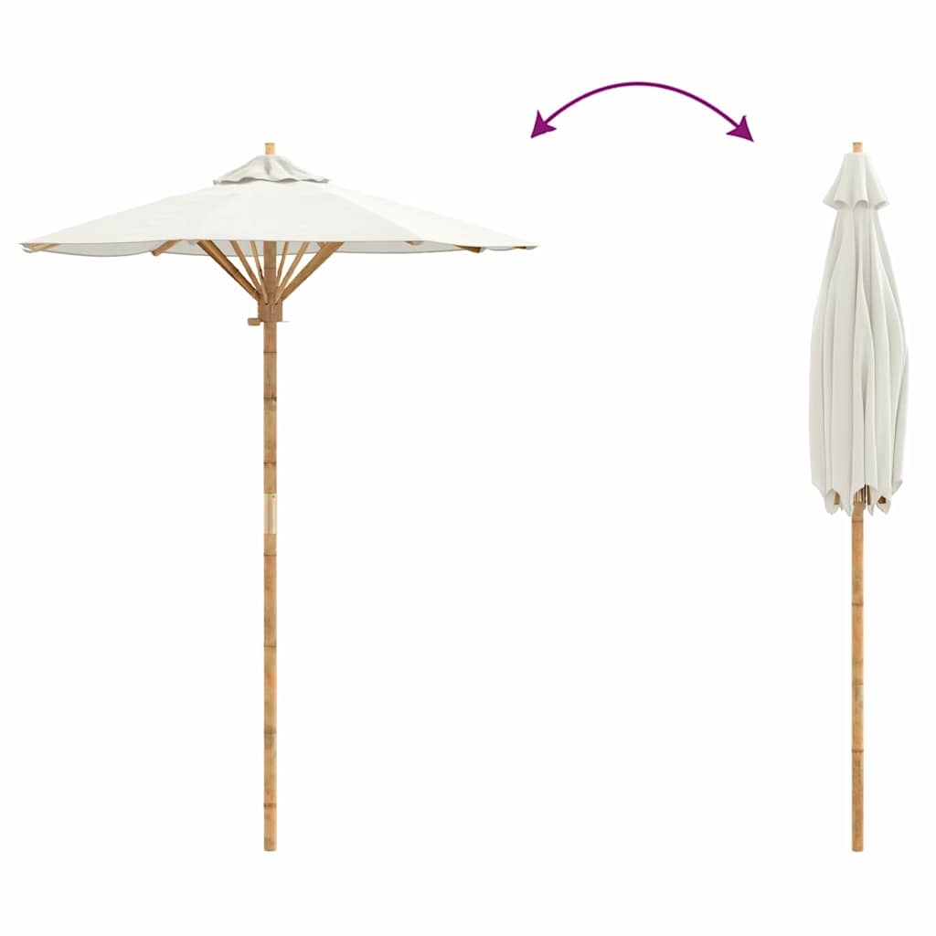 VidaXL Tuinparasol Crèmewit - Bamboe - 150x150x210 cm (34% Korting)
