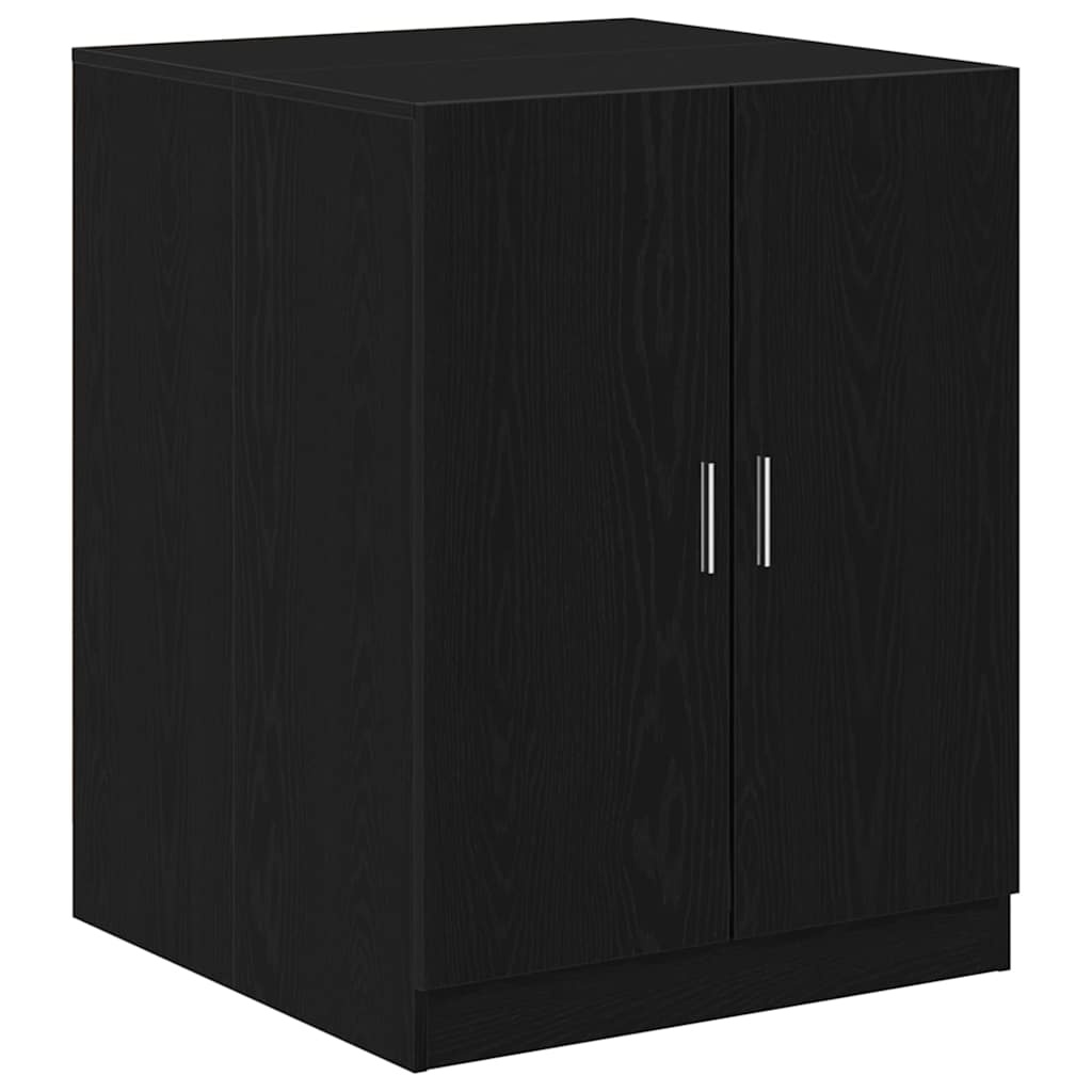 vidaXL Wasmachinekast Zwart Eiken 70,5 x 71,5 x 91,5 cm Bewerkt hout