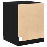 vidaXL Wasmachinekast Zwart Eiken 70,5 x 71,5 x 91,5 cm Bewerkt hout