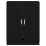 vidaXL Wasmachinekast Zwart Eiken 70,5 x 71,5 x 91,5 cm Bewerkt hout