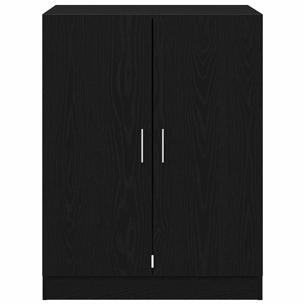 vidaXL Wasmachinekast Zwart Eiken 70,5 x 71,5 x 91,5 cm Bewerkt hout