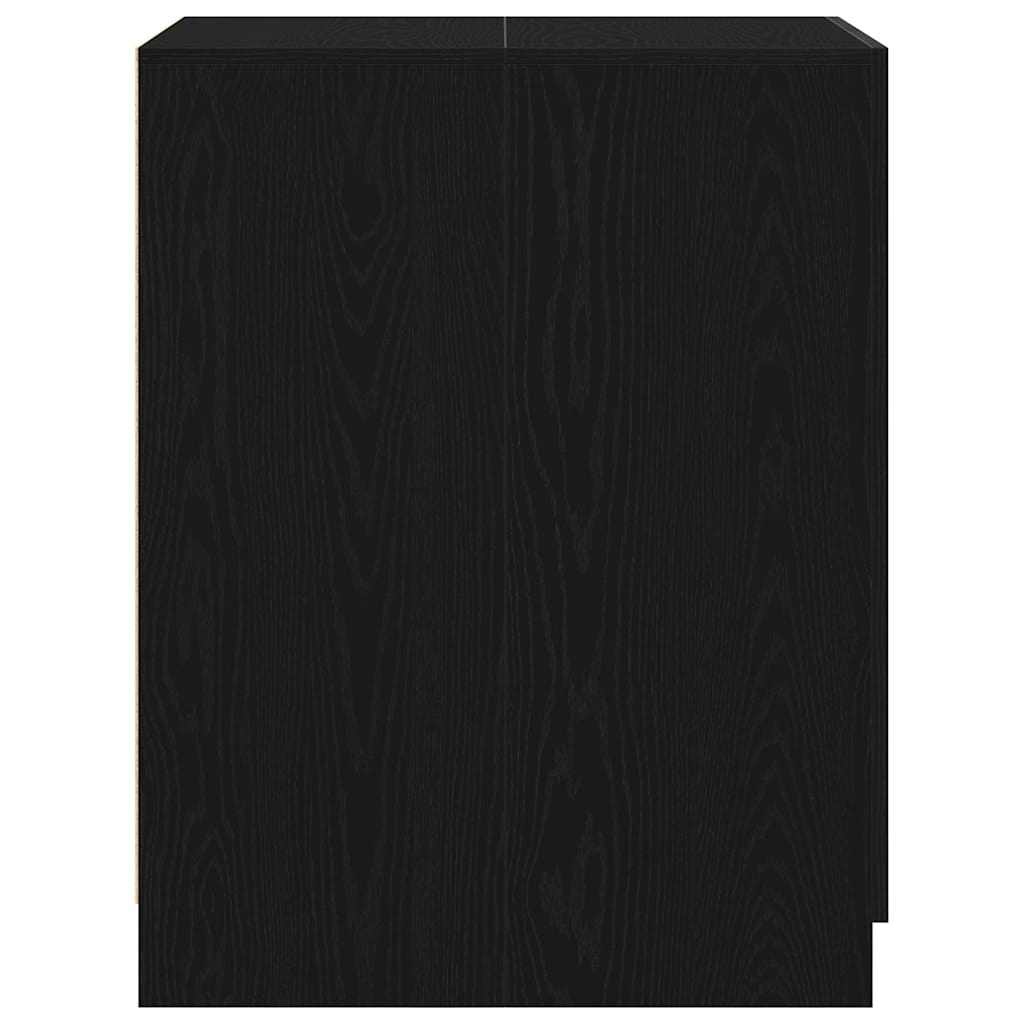 vidaXL Wasmachinekast Zwart Eiken 70,5 x 71,5 x 91,5 cm Bewerkt hout