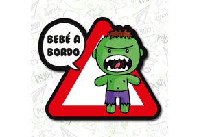 Autosticker Baby aan Boord Hulk - 75% Korting!