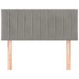 vidaXL Hoofdbord 100x5x78/88 cm fluweel lichtgrijs