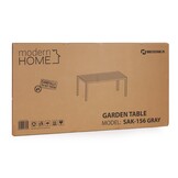 Tuintafel 6-persoons - polywood - grijs - 156x78 cm