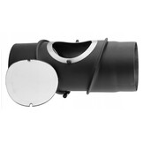 Darco verstelbare 3-segmenten bocht 120 mm zwart