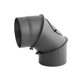 Darco verstelbare 3-segmenten bocht 120 mm zwart