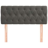 vidaXL Hoofdbord 100x7x78/88 cm fluweel donkergrijs